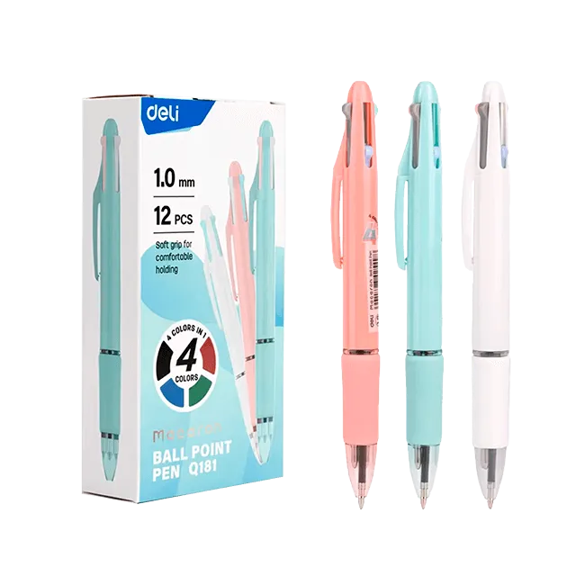 [6941798425498] BOLIGRAFO RETRACTIL 4 EN 1 SURTIDO 1.0MM DELI Q181