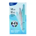 PLUMA 4 COLORES 1.0MM C12 DELI Q181