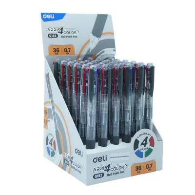 PAQ BOLIGRAFO 4 EN 1 SURTIDO 0.7MM C36 DELI Q182