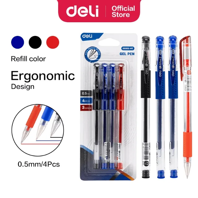 [6941798491042] BOLIGRAFO GEL 0.5MM SURTIDO C4 DELI 6600S-MT
