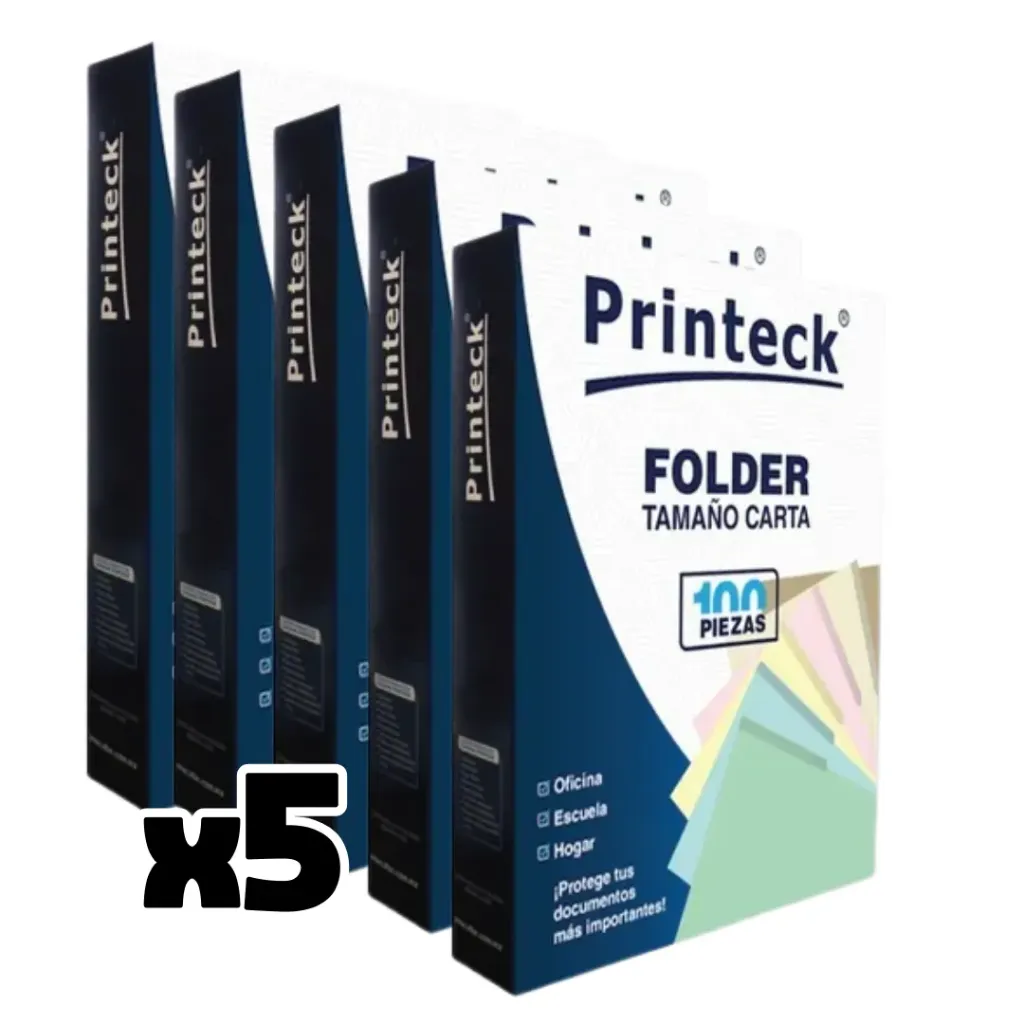 CAJA CARPETA CARTA CREMA PRINTECK C/500