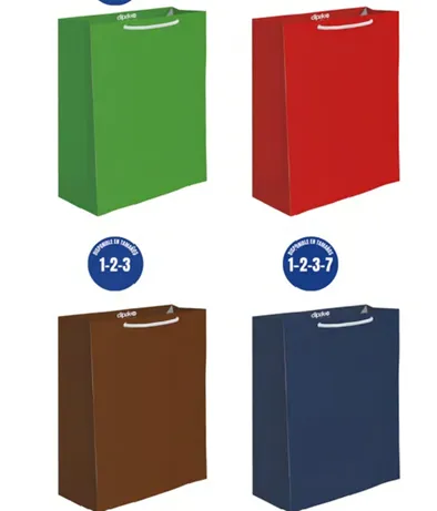 BOLSA DE REGALO KRAFT COLORES C/10 DIPAK (chica(3235))