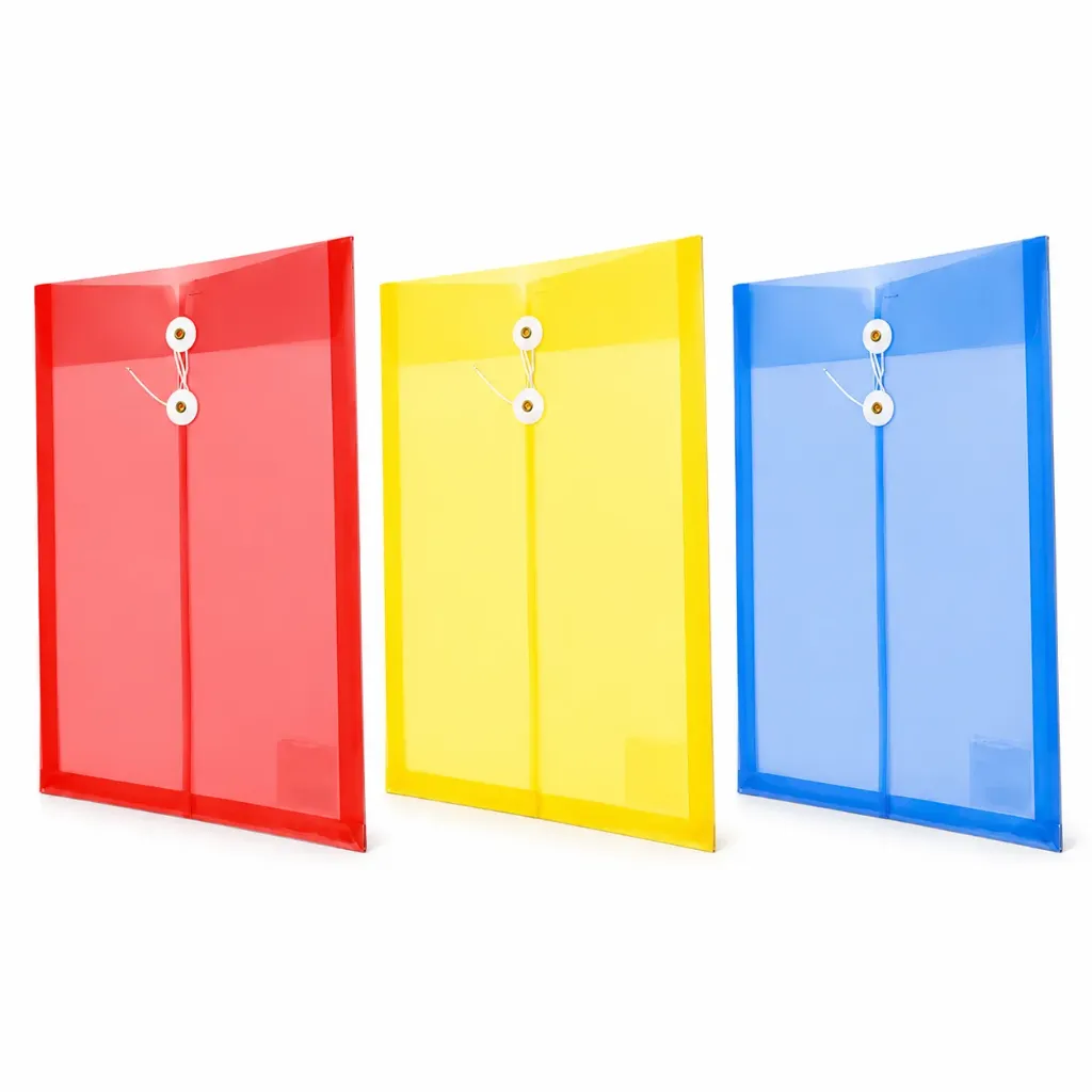 [7502268250294] SOBRE PLASTICO CARTA COLORES CON HILO VERTICAL VIDI