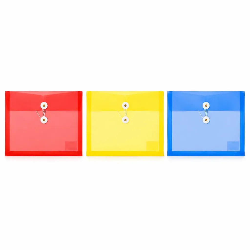 [7502268250287] SOBRE PLASTICO OFICIO COLORES CON HILO VERTICAL VIDI