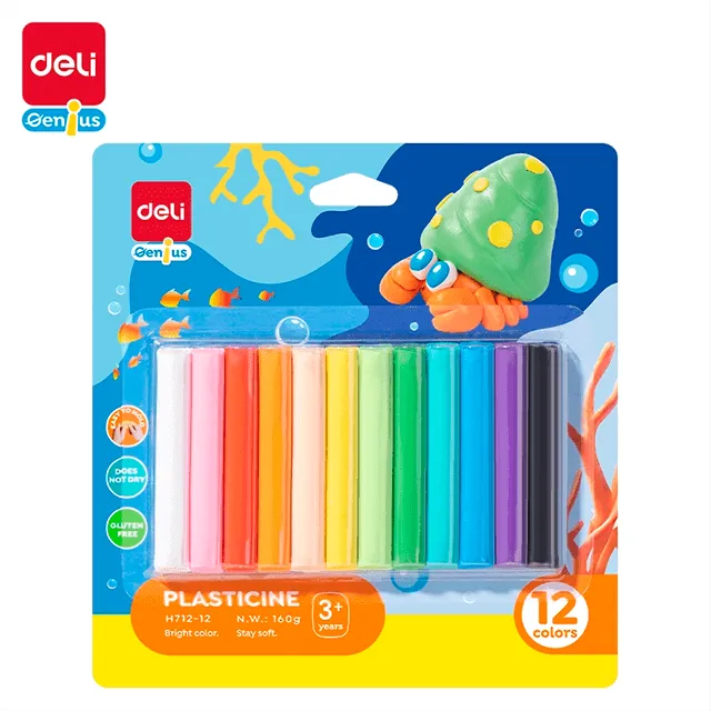 [19741798408870] PLASTILINA C12 COLORES DELI EH712-12