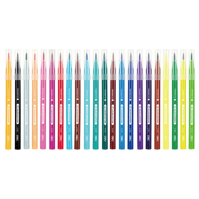 PLUMINES COLORES PUNTA BROCHA MALETIN C24 DELI C10324