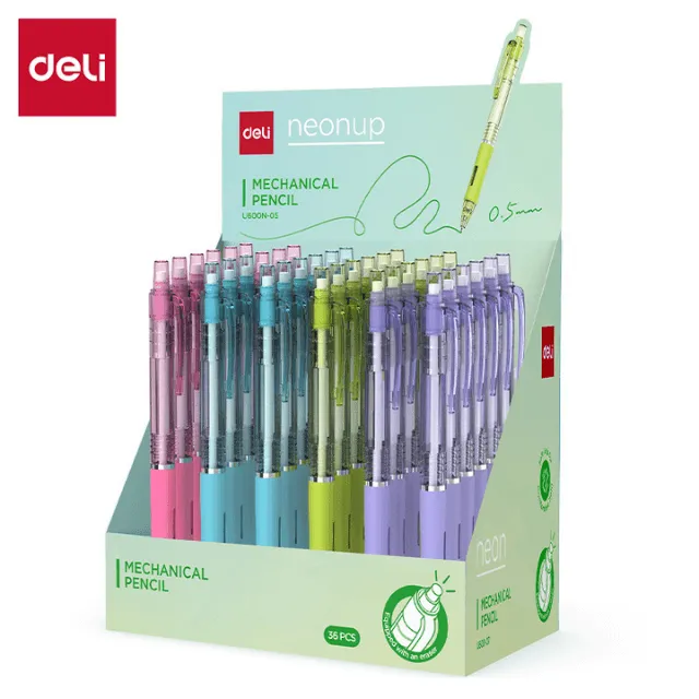 LAPIZ DE PUNTILLAS MECANICO TRASLUCIDA 0.5MM DELI U600N-05