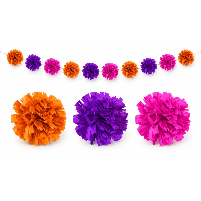 NOV GUIRNALDA FLORES DE CEMPASÚCHIL COLORES 3 M