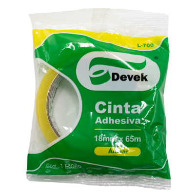 [7502008430085] CINTA TRANSPARENTE 18X65 DEVEK