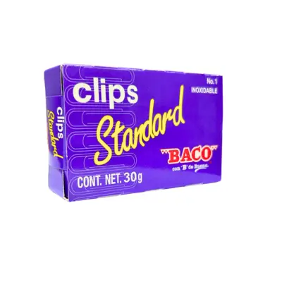 [7501174912302] CLIP ESTANDARD #1 30GR BACO CL001