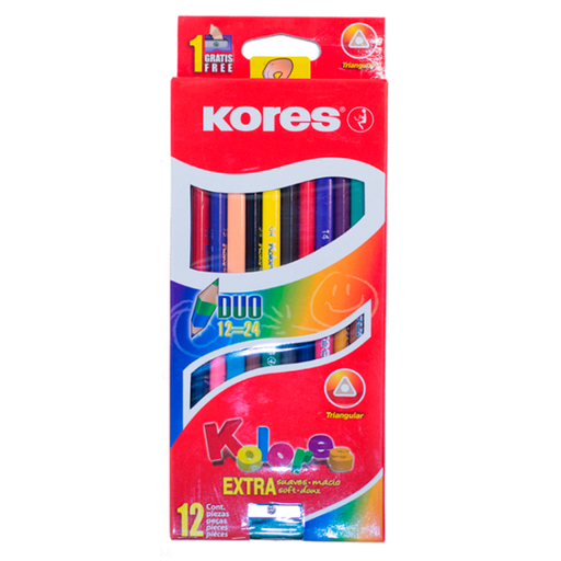 [9023800932129] COLORES TRIANGULARES DOBLE PUNTA 12=24 KORES