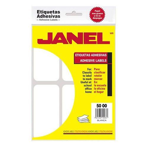 [7501035112230] ETIQUETA JANEL 50X00 BLANCA ECONOPACK