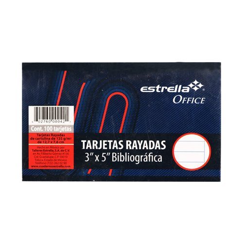 [602760000421] FICHA 3X5 RY C100 ESTRELLA