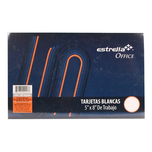 [602760000476] FICHA 5X8 BLANCA C100 ESTRELLA