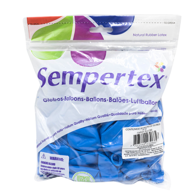 [7703340230665] GLOBOS SEMPERTEX 12 FASHION AZUL C50
