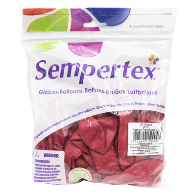 [7703340159904] GLOBOS SEMPERTEX 12 FASHION FRAMBUESA C50