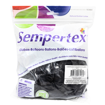 [7703340231464] GLOBOS SEMPERTEX 12 FASHION NEGRO C50