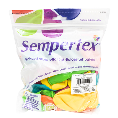 [7703340229997] GLOBOS SEMPERTEX 12 FASHION SURTIDO TROPICAL C50