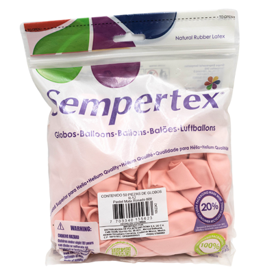 [7703340155623] GLOBOS SEMPERTEX 12 PASTEL MATE ROSADO C50