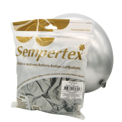[7703340169705] GLOBOS SEMPERTEX 12 REFLEX PLATA C50