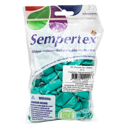[7703340124018] GLOBOS SEMPERTEX 5 FASHION AGUAMARINA C50