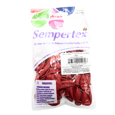 [7703340201269] GLOBOS SEMPERTEX 5 FASHION ROJO C50