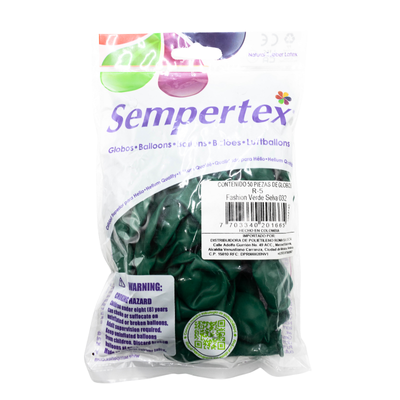 [7703340201665] GLOBOS SEMPERTEX 5 FASHION VERDE SELVA C50
