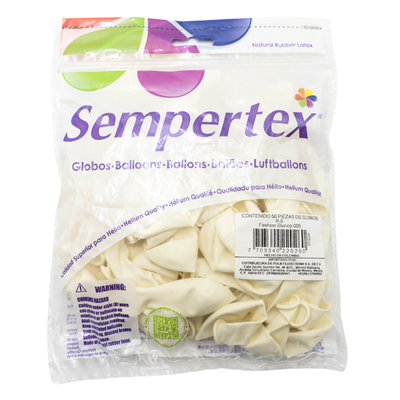 [7703340220260] GLOBOS SEMPERTEX 9 FASHION BLANCO C50