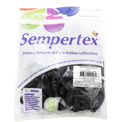 [7703340221465] GLOBOS SEMPERTEX 9 FASHION NEGRO C50