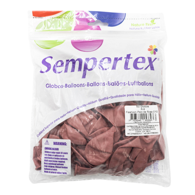 [7703340253343] GLOBOS SEMPERTEX 9 FASHION PALO ROSA C50