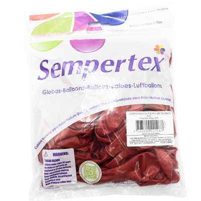 [7703340221267] GLOBOS SEMPERTEX 9 FASHION ROJO C50