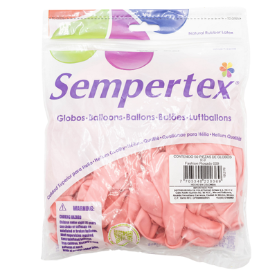 [7703340220369] GLOBOS SEMPERTEX 9 FASHION ROSADO C50