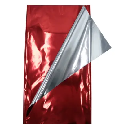 [NAVIREMETRJ] PAPEL REGALO METALICO LISO ROJO NAVIPLASTIC