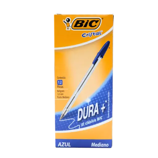 [PPBMA] PAQ PLUMA BIC MED AZUL C12