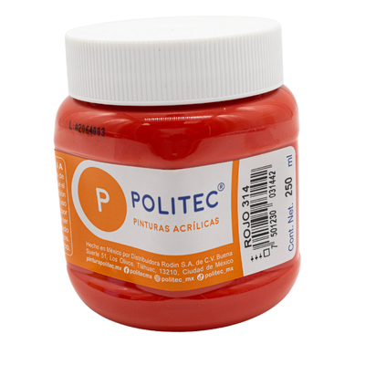 [7501230031442] POLITEC 314 ROJO 250ML
