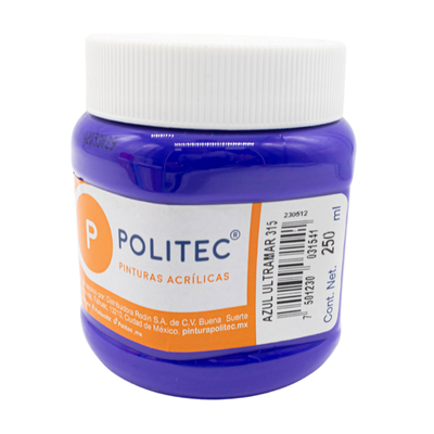 [7501230031541] POLITEC 315 AZUL ULTRAMAR 250ML