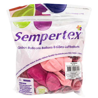 [160504] GLOBOS SEMPERTEX 12 FASHION ROSA SILV C50