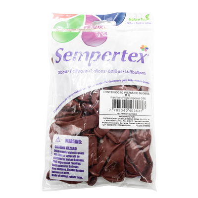 [7703340403533] GLOBOS SEMPERTEX 5 ROJO IMPERIAL C50