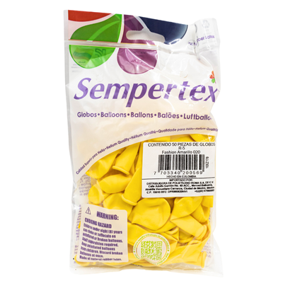 [7703340200569] GLOBOS SEMPERTEX 5 FASHION AMARILLO C50