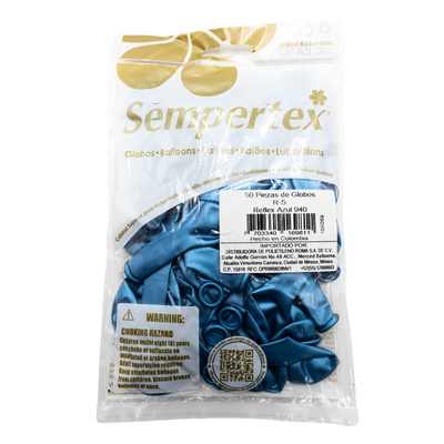 [7703340169811] GLOBOS SEMPERTEX 5 REFLEX AZUL C50