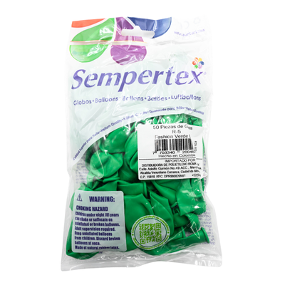 [7703340200460] GLOBOS SEMPERTEX 5 FASHION VERDE C50