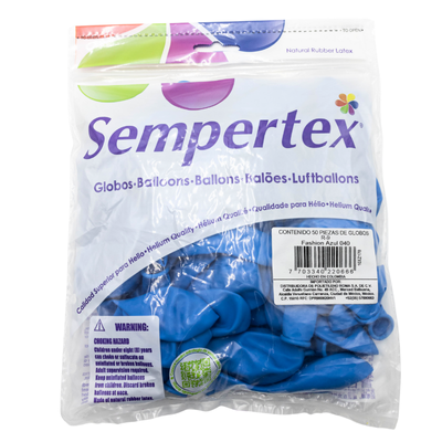 [7703340220666] GLOBOS SEMPERTEX 9 FASHION AZUL C50