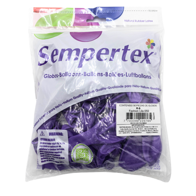 [7703340220765] GLOBOS SEMPERTEX 9 FASHION LILA C50