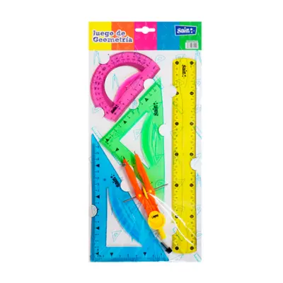 [6976785791027] JUEGO GEOMETRICO FLEXIBLE SAIRA GDE COMPAS PLASTICO 91027