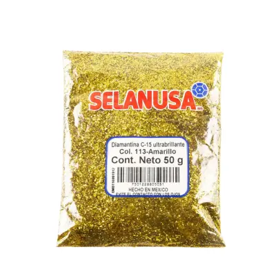 [7501228805031] DIAMANTINA FINA AMARILLO 50GR SELANUSA 113