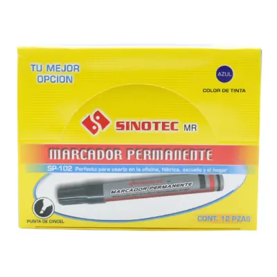 [7502224104562A] MARCADOR PERMANENTE AZUL SINOTEC