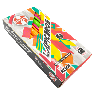 CAJA LAPIZ DE PUNTILLA 0.5MM NEON SHELY ROO1