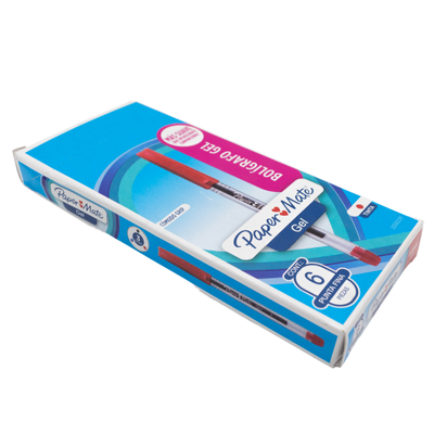 [C071641159204] CAJA PLUMA PUNTO FINO ROJO GEL PAPERMATE 2066239