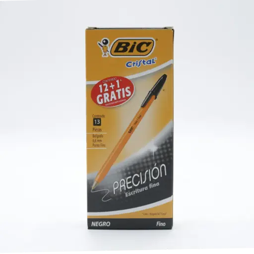 [PBFNC12] PAQ PLUMA BIC FINO 0.8MM NEGRO C/12